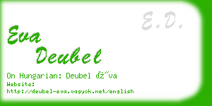 eva deubel business card